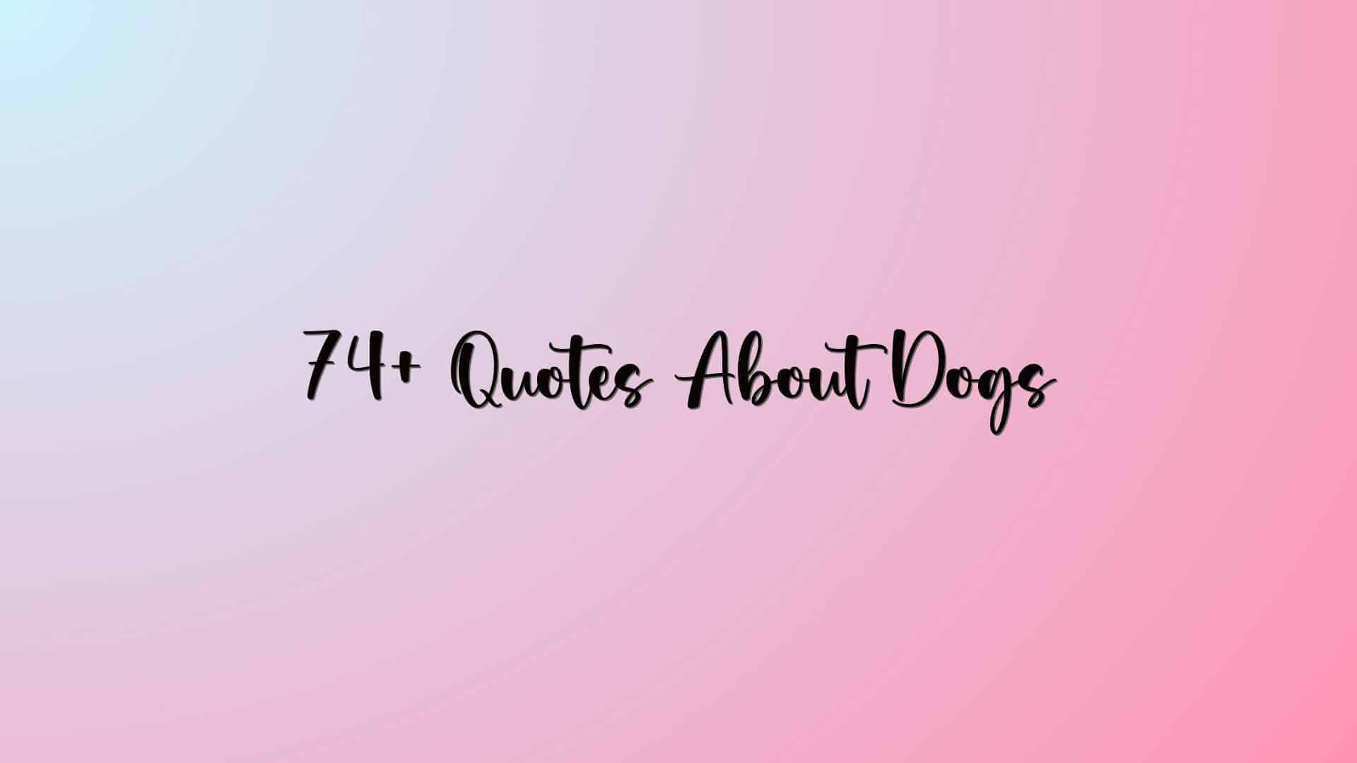 74+ Quotes About Dogs